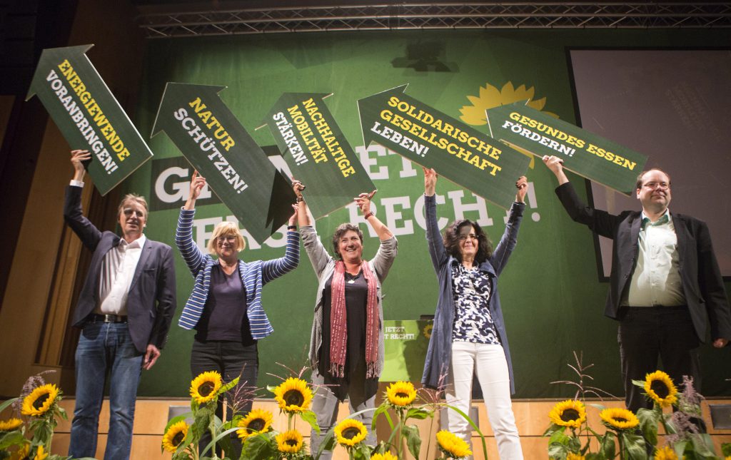 Grünes Spitzenteam zur Landtagswahl 2017: Anja Piel, Antje Niewisch-Lennartz, Gabriele Heinen-Kljajić, Stefan Wenzel und Christian Meyer