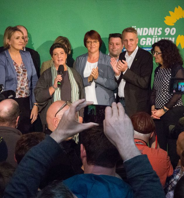 Grüne auf Wahlparty am Abend der Landtagswahl 2017