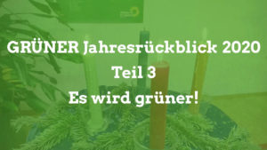 Grüner Jahresrückblick Teil 3 - Es wird grüner!