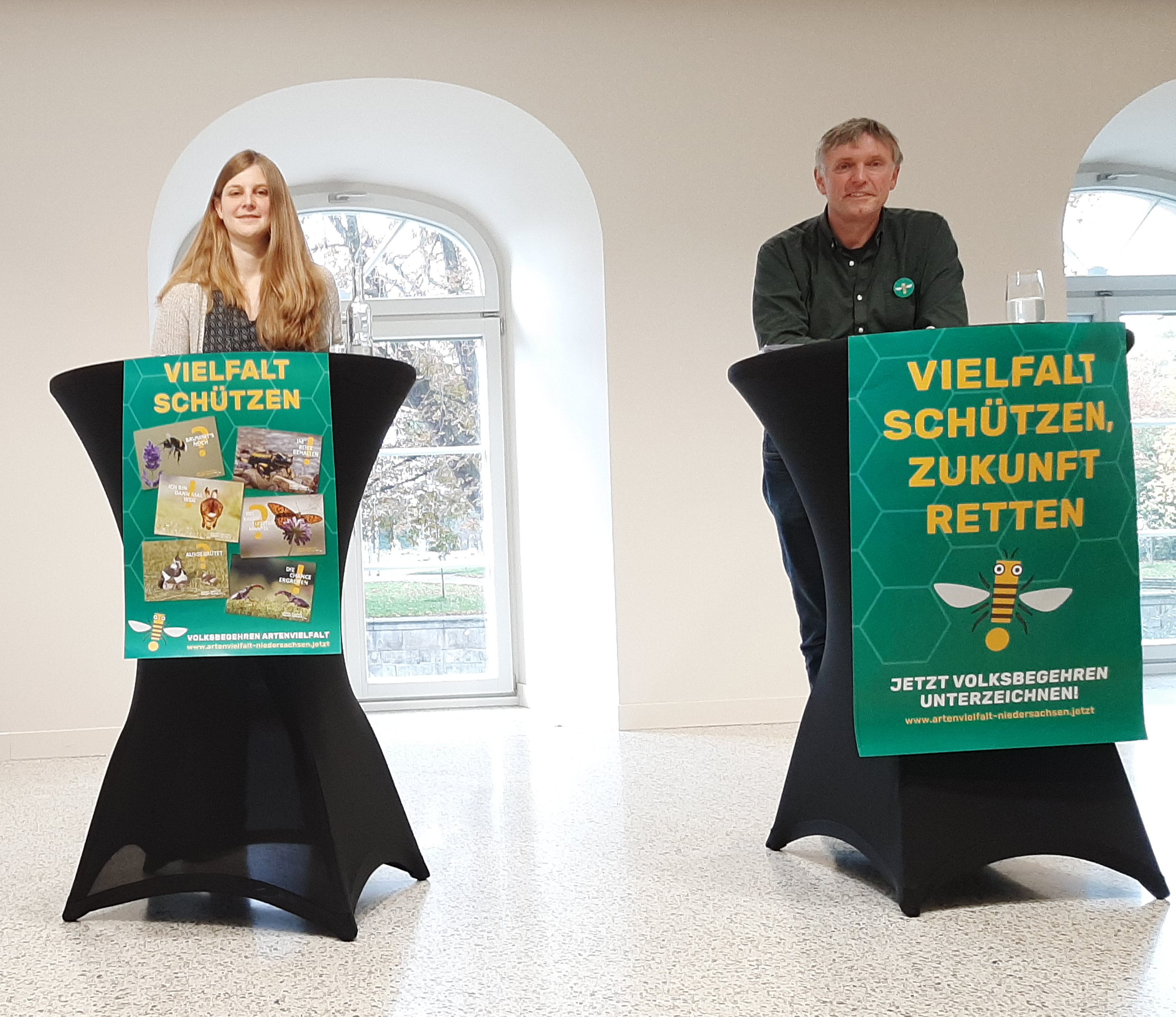 GRÜNEN Landesvorsitzende Anne Kura und Hanso Janßen