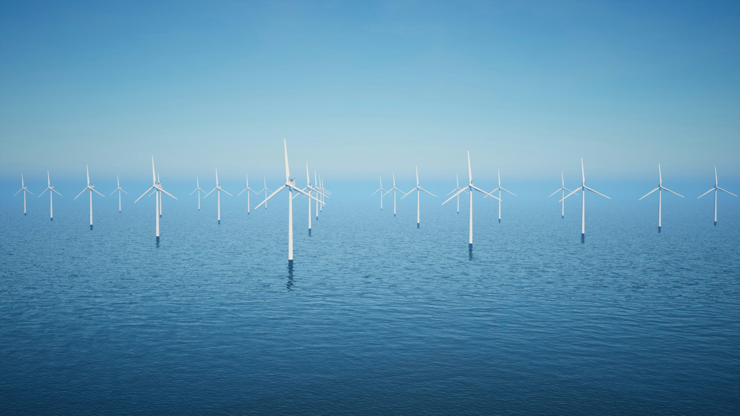 Offshore-Windräder im Meer